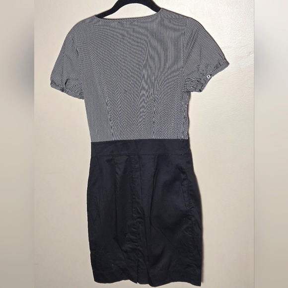 Vintage The Limited Y2K Pinstripe Bodycon Soft Goth Sheath Dress, Size 0 - Picture 3 of 6